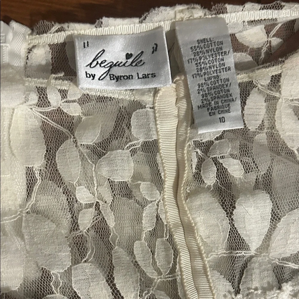 Byron Lars Cream and Black Midi Dress - Picture 7 of 10